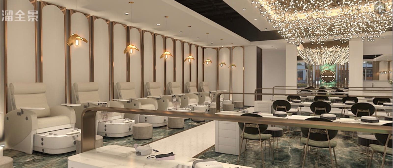 Manicure nail table area concept